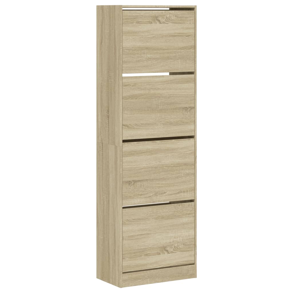 Armoire à chaussures 4 tiroirs rabattables chêne sonoma - XIOS