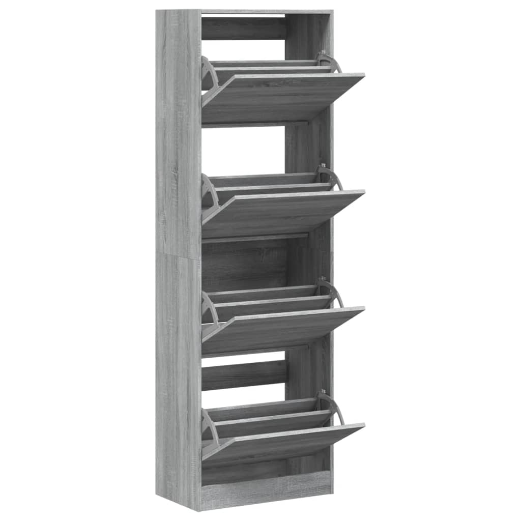 Armoire à chaussures 4 tiroirs rabattables sonoma gris - XIOS