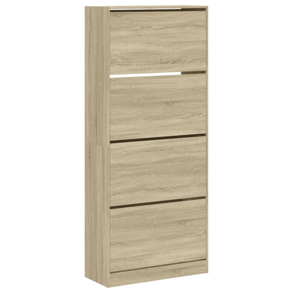 Armoire à chaussures 4 tiroirs rabattables chêne sonoma - XIOS