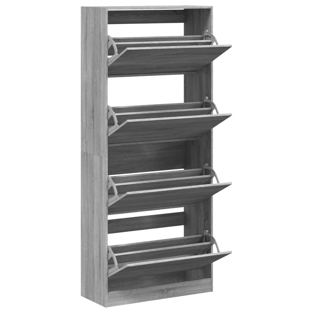 Armoire à chaussures 4 tiroirs rabattables sonoma gris - XIOS