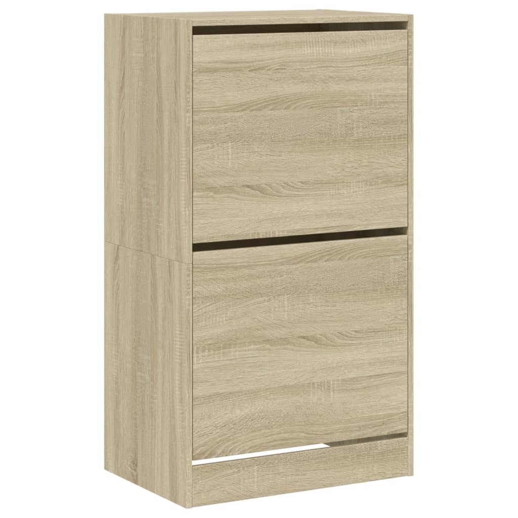 Armoire à chaussures 2 tiroirs rabattables chêne sonoma - XIOS