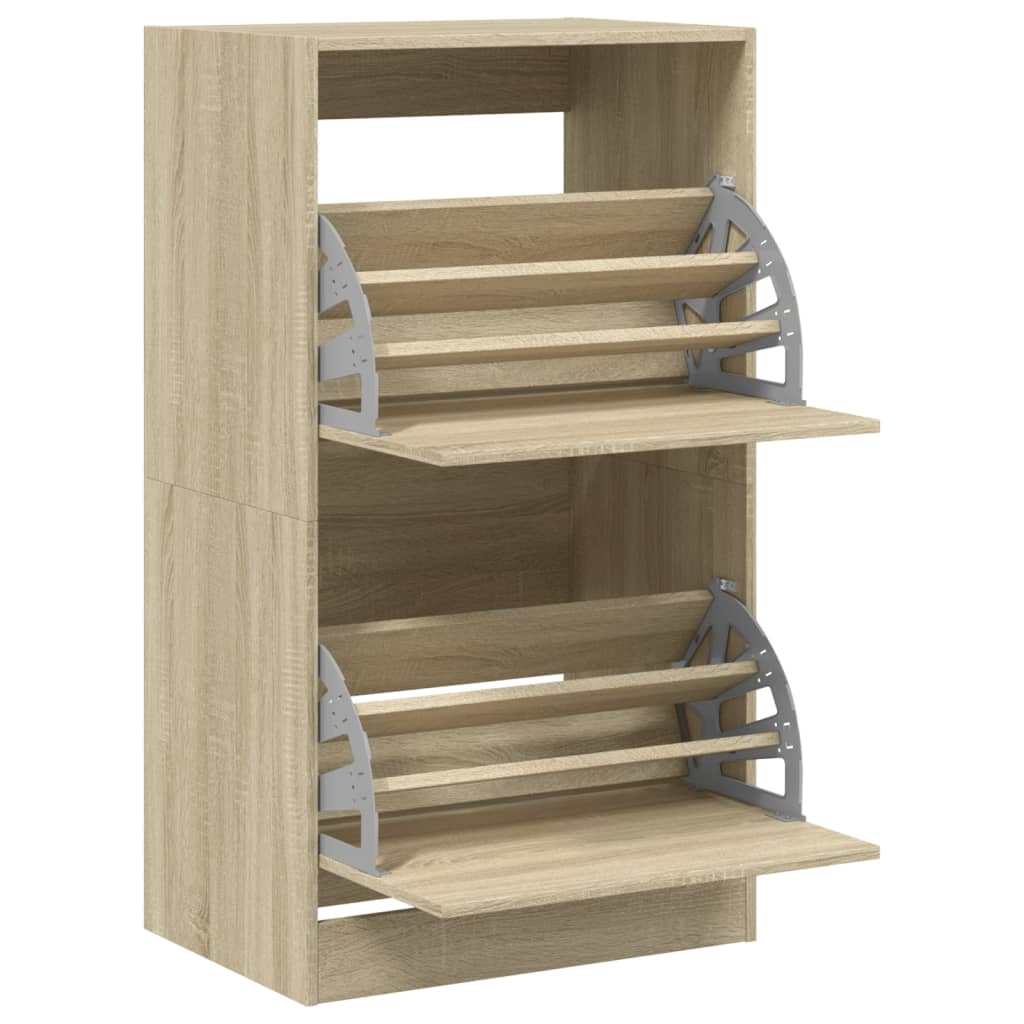 Armoire à chaussures 2 tiroirs rabattables chêne sonoma - XIOS