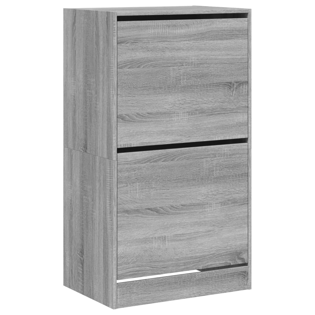 Armoire à chaussures 2 tiroirs rabattables sonoma gris - XIOS