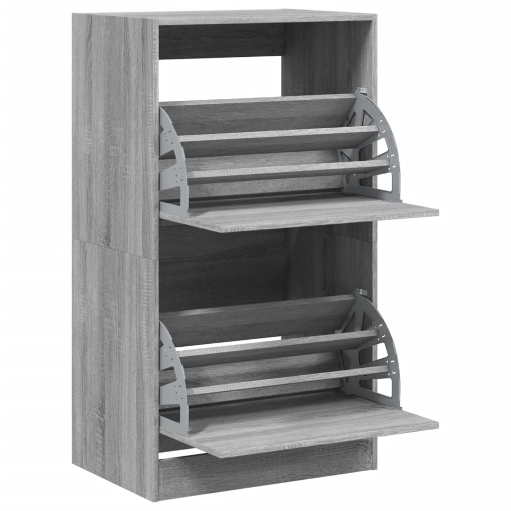 Armoire à chaussures 2 tiroirs rabattables sonoma gris - XIOS