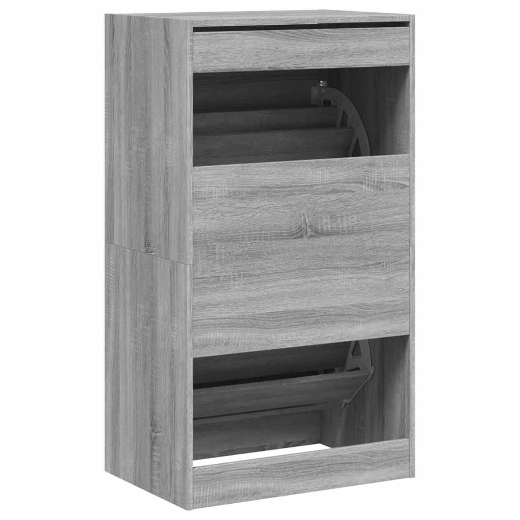 Armoire à chaussures 2 tiroirs rabattables sonoma gris - XIOS