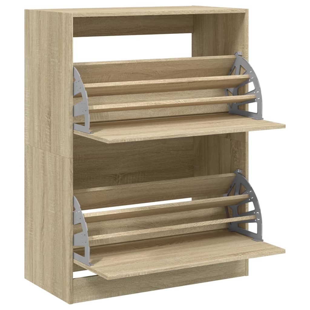 Armoire à chaussures 2 tiroirs rabattables chêne sonoma - XIOS