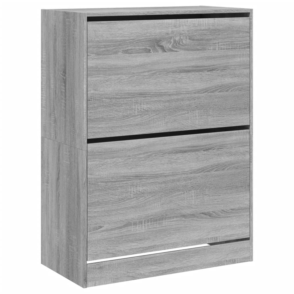 Armoire à chaussures 2 tiroirs rabattables sonoma gris - XIOS