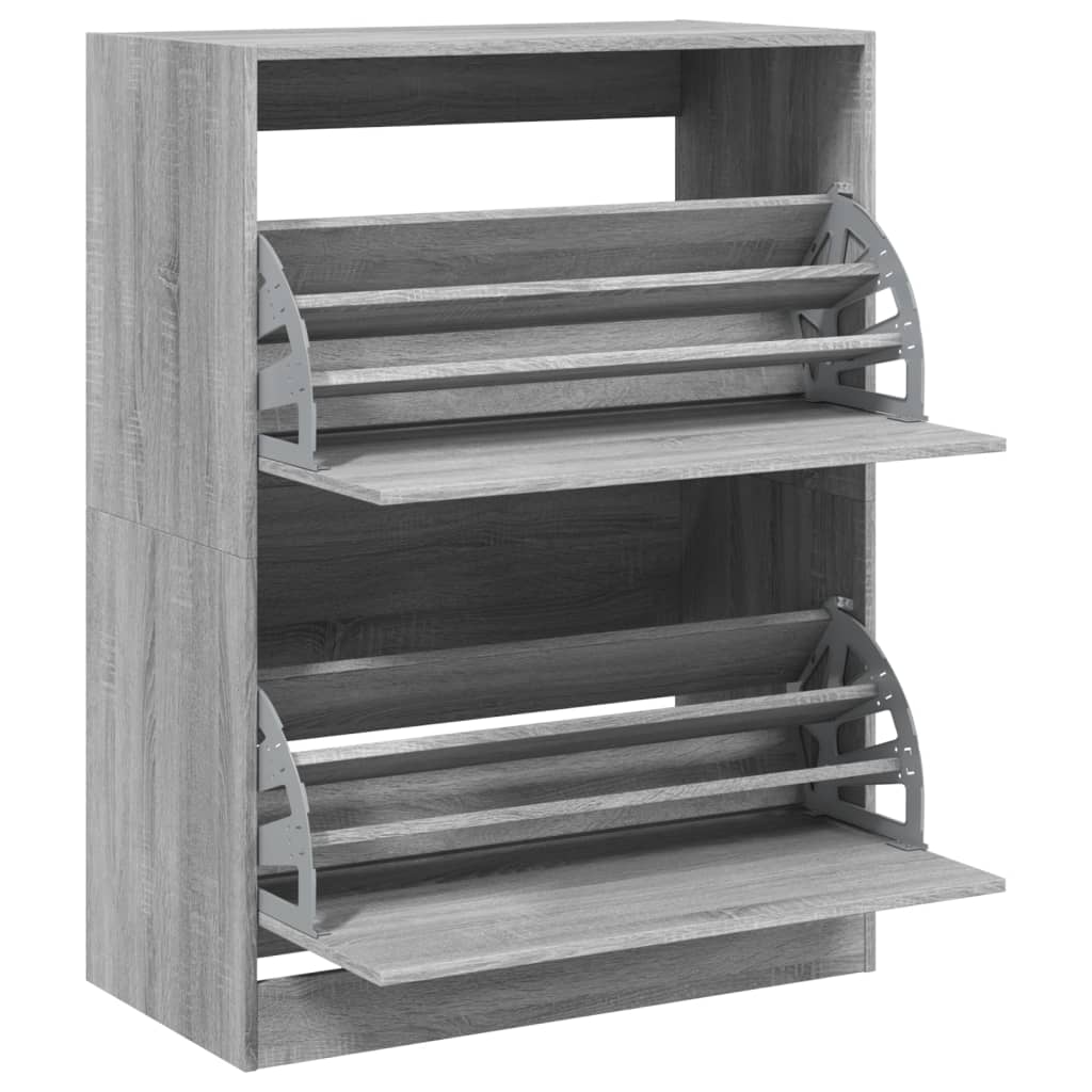 Armoire à chaussures 2 tiroirs rabattables sonoma gris - XIOS
