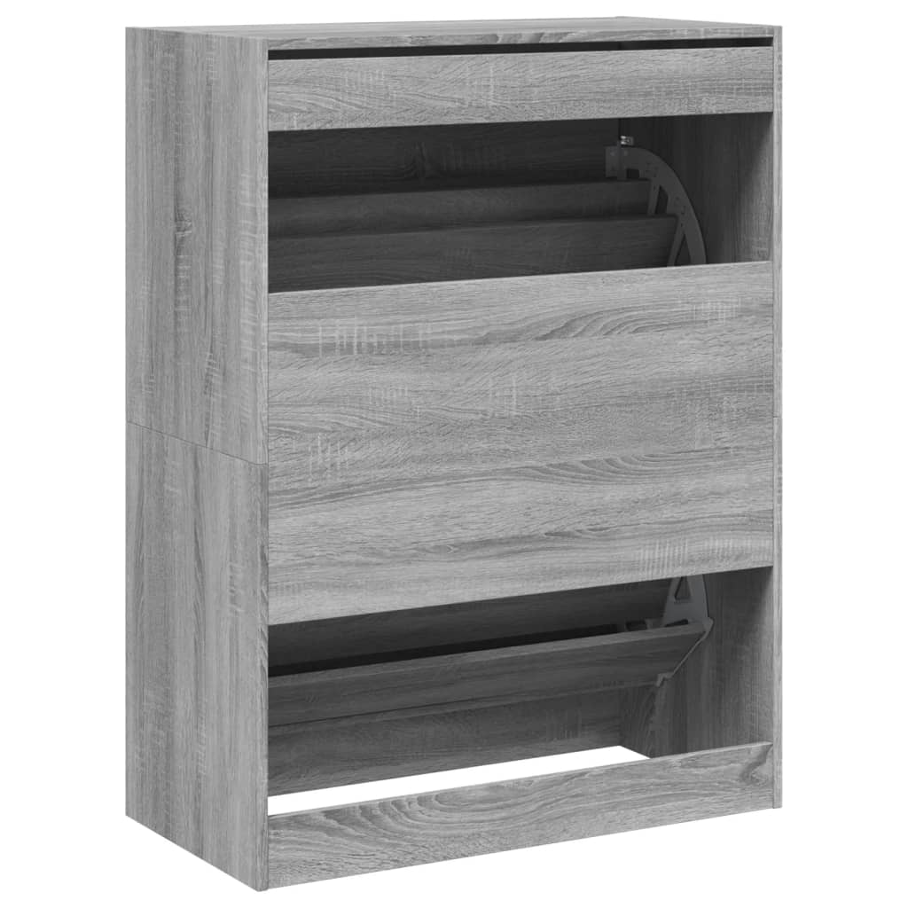 Armoire à chaussures 2 tiroirs rabattables sonoma gris - XIOS