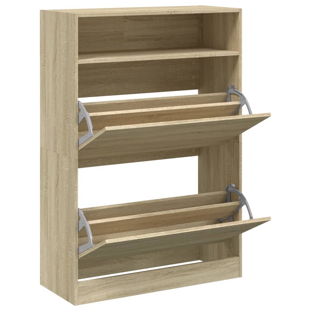 Armoire à chaussures 2 tiroirs rabattables chêne sonoma - XIOS