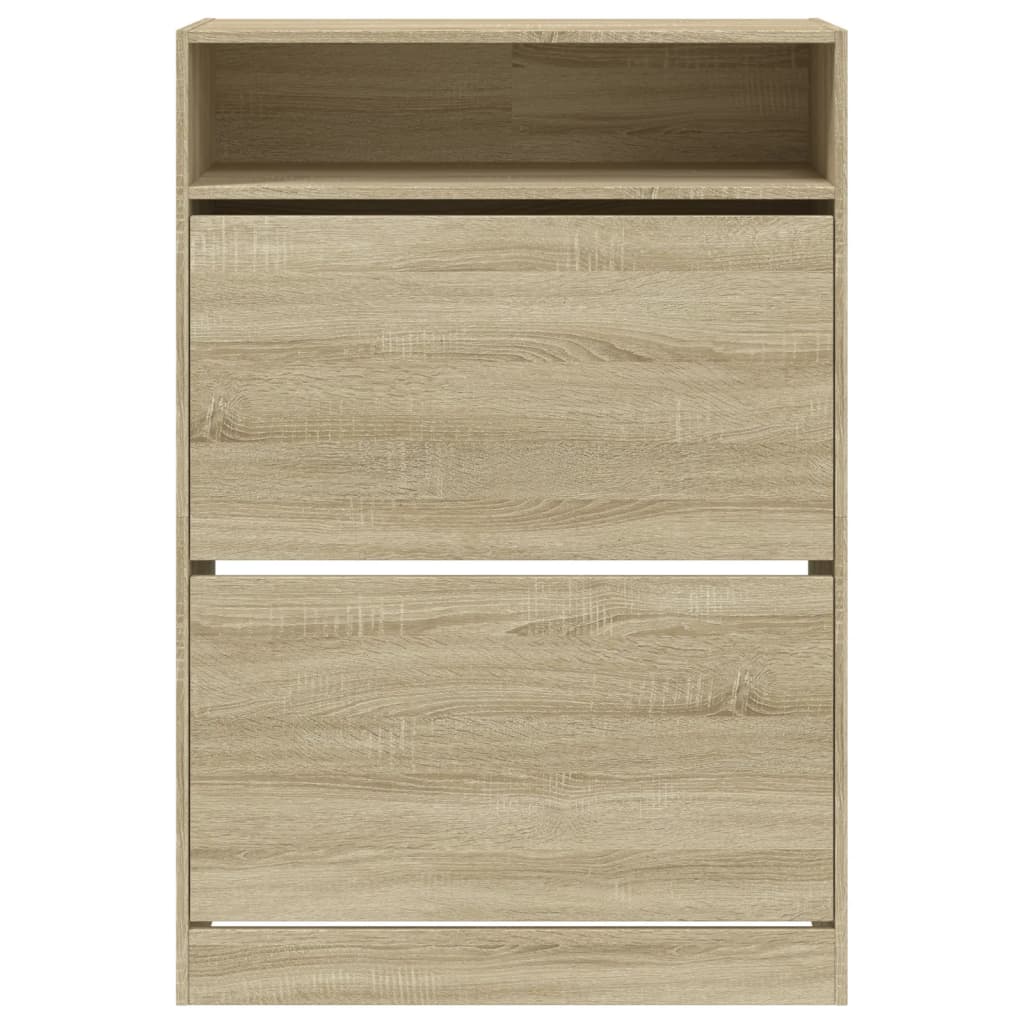 Armoire à chaussures 2 tiroirs rabattables chêne sonoma - XIOS