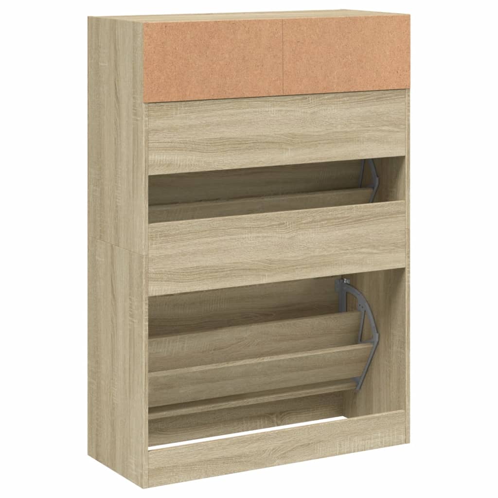 Armoire à chaussures 2 tiroirs rabattables chêne sonoma - XIOS
