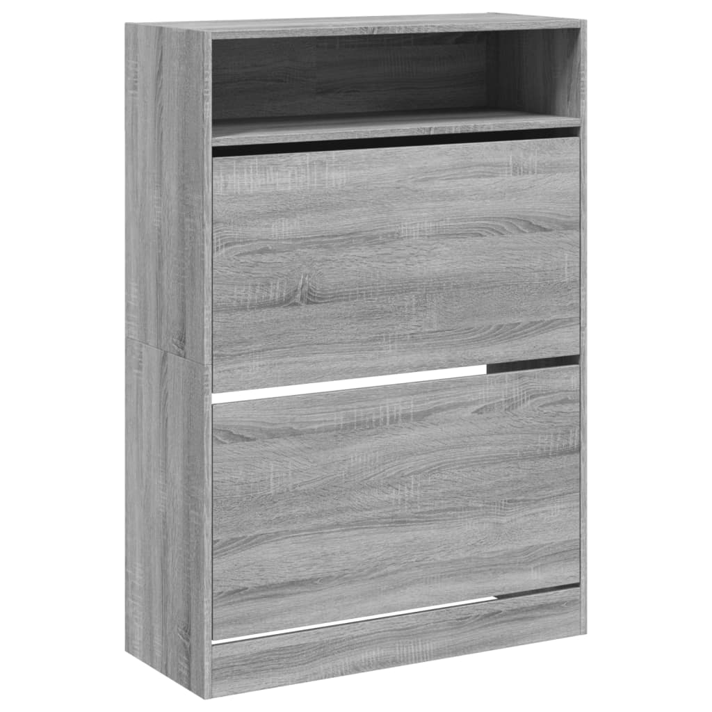 Armoire à chaussures 2 tiroirs rabattables sonoma gris - XIOS