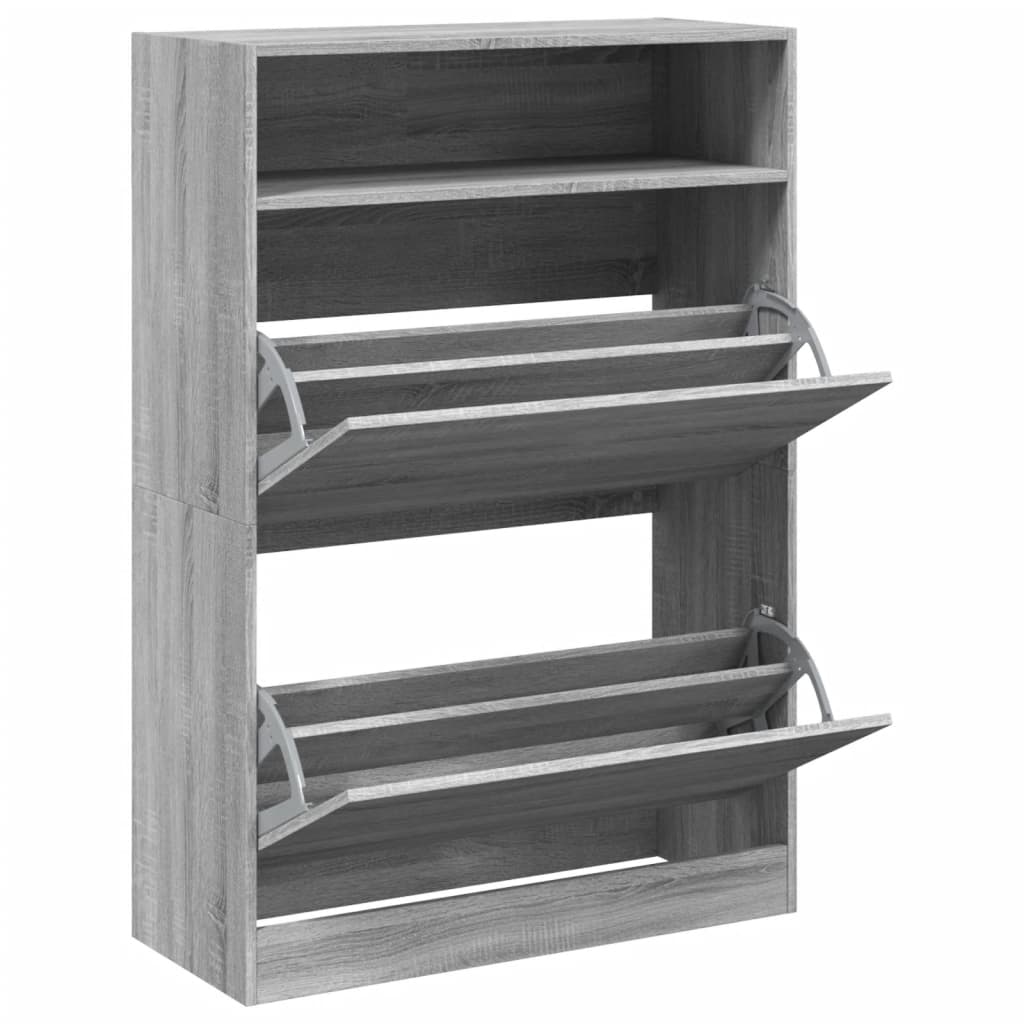 Armoire à chaussures 2 tiroirs rabattables sonoma gris - XIOS