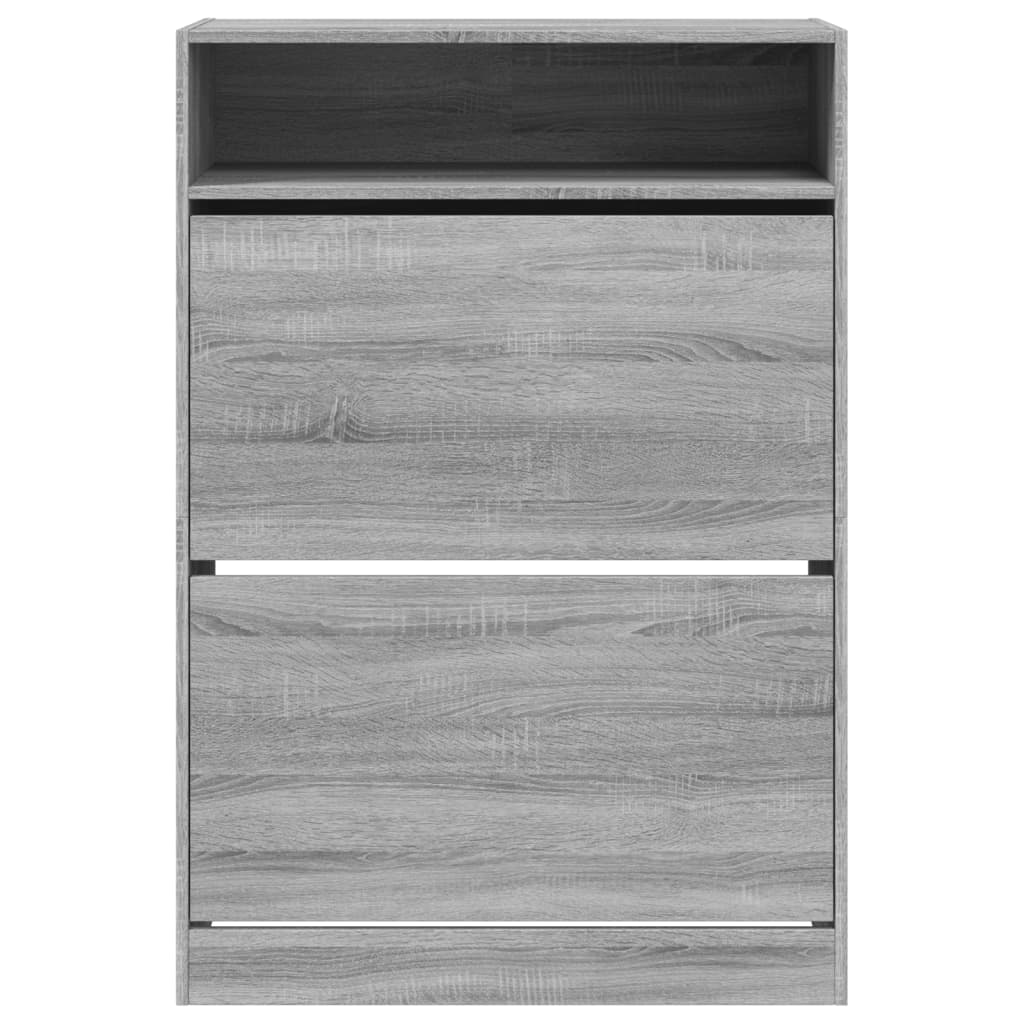 Armoire à chaussures 2 tiroirs rabattables sonoma gris - XIOS