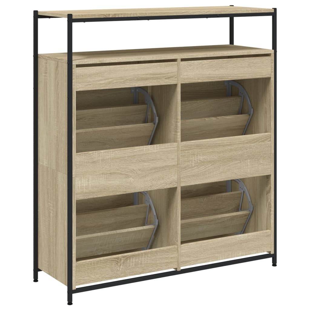 Armoire à chaussures 4 tiroirs rabattables chêne sonoma - XIOS
