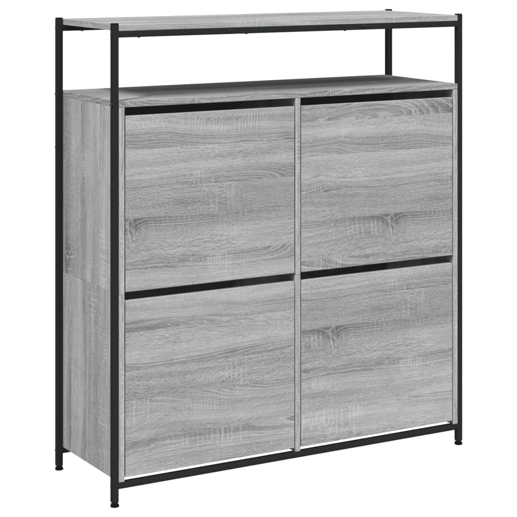 Armoire à chaussures 4 tiroirs rabattables sonoma gris - XIOS