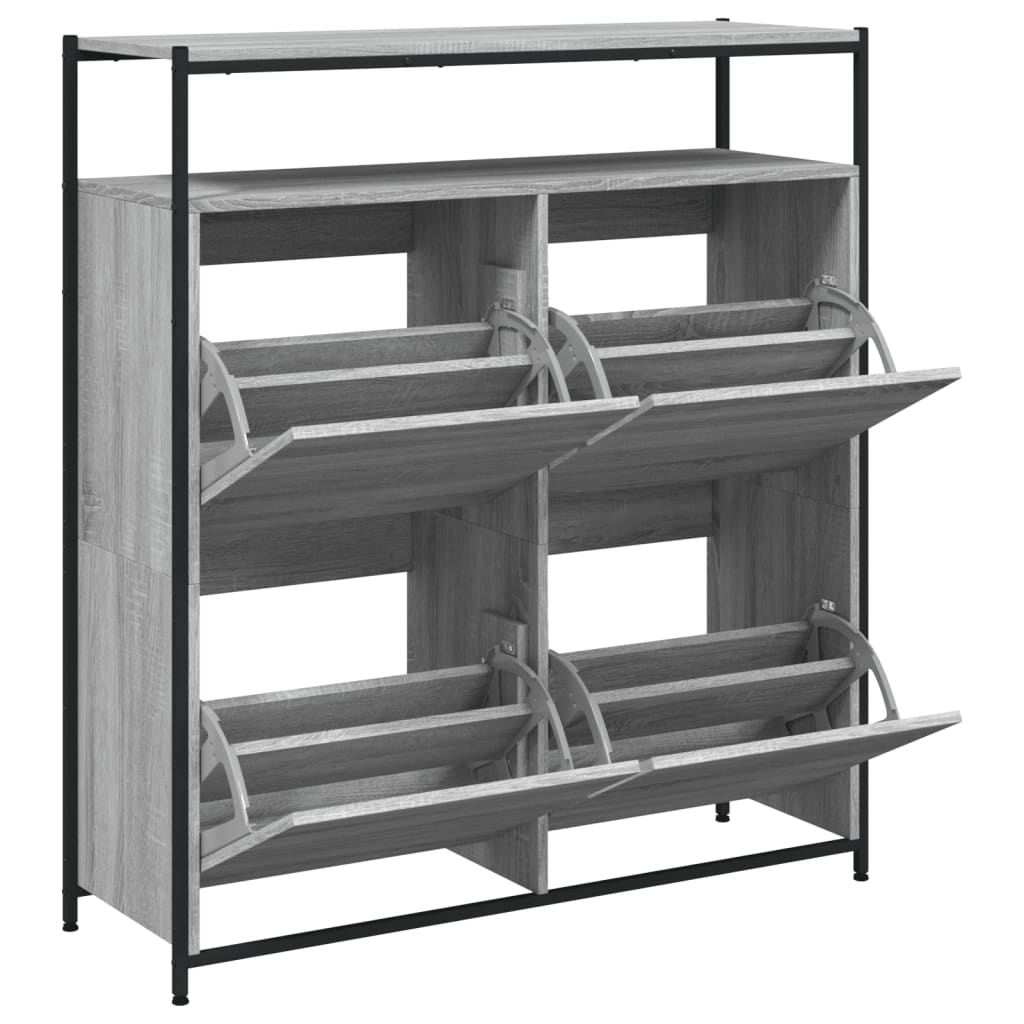 Armoire à chaussures 4 tiroirs rabattables sonoma gris - XIOS