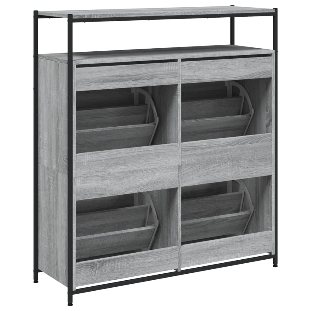 Armoire à chaussures 4 tiroirs rabattables sonoma gris - XIOS