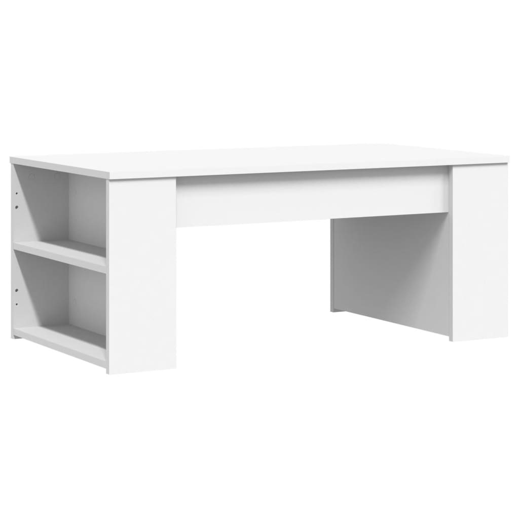 Table basse blanc 102x55x42 cm bois d'ingénierie - XIOS