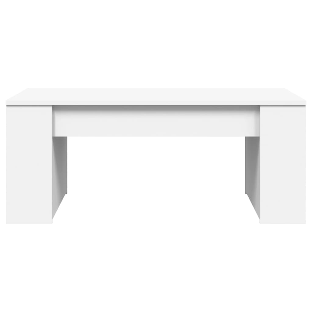 Table basse blanc 102x55x42 cm bois d'ingénierie - XIOS