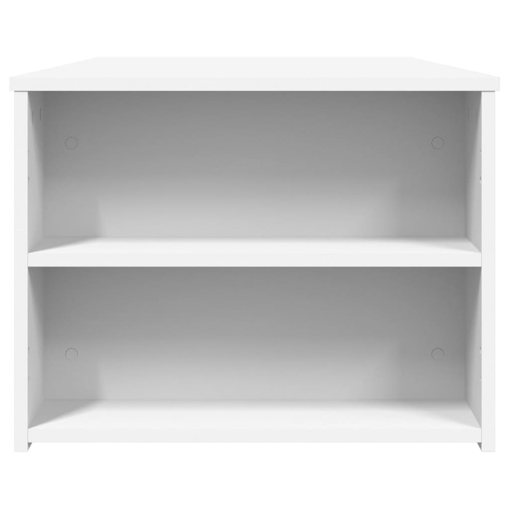 Table basse blanc 102x55x42 cm bois d'ingénierie - XIOS