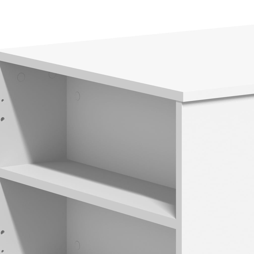 Table basse blanc 102x55x42 cm bois d'ingénierie - XIOS
