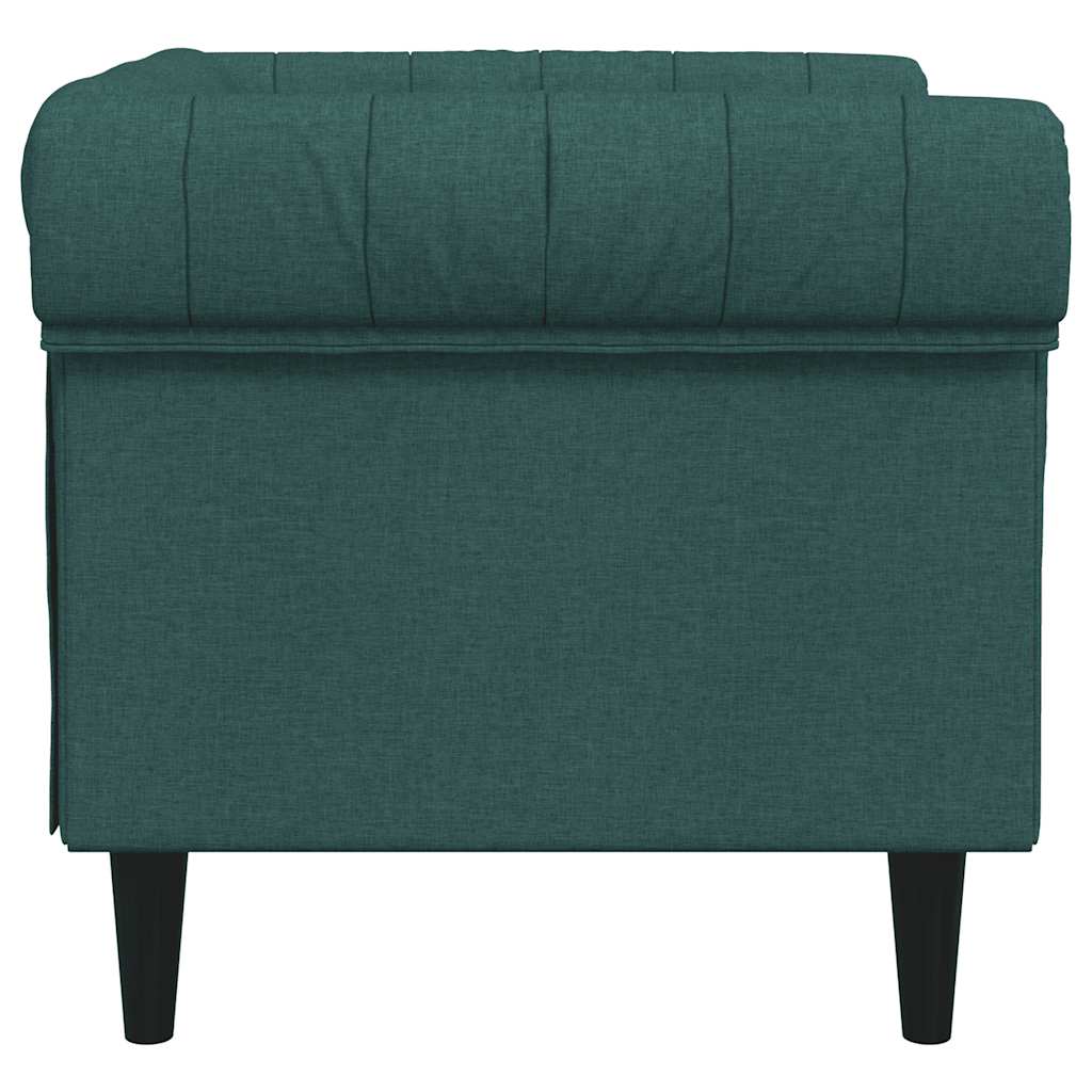 Fauteuil Chesterfield vert foncé tissu - XIOS