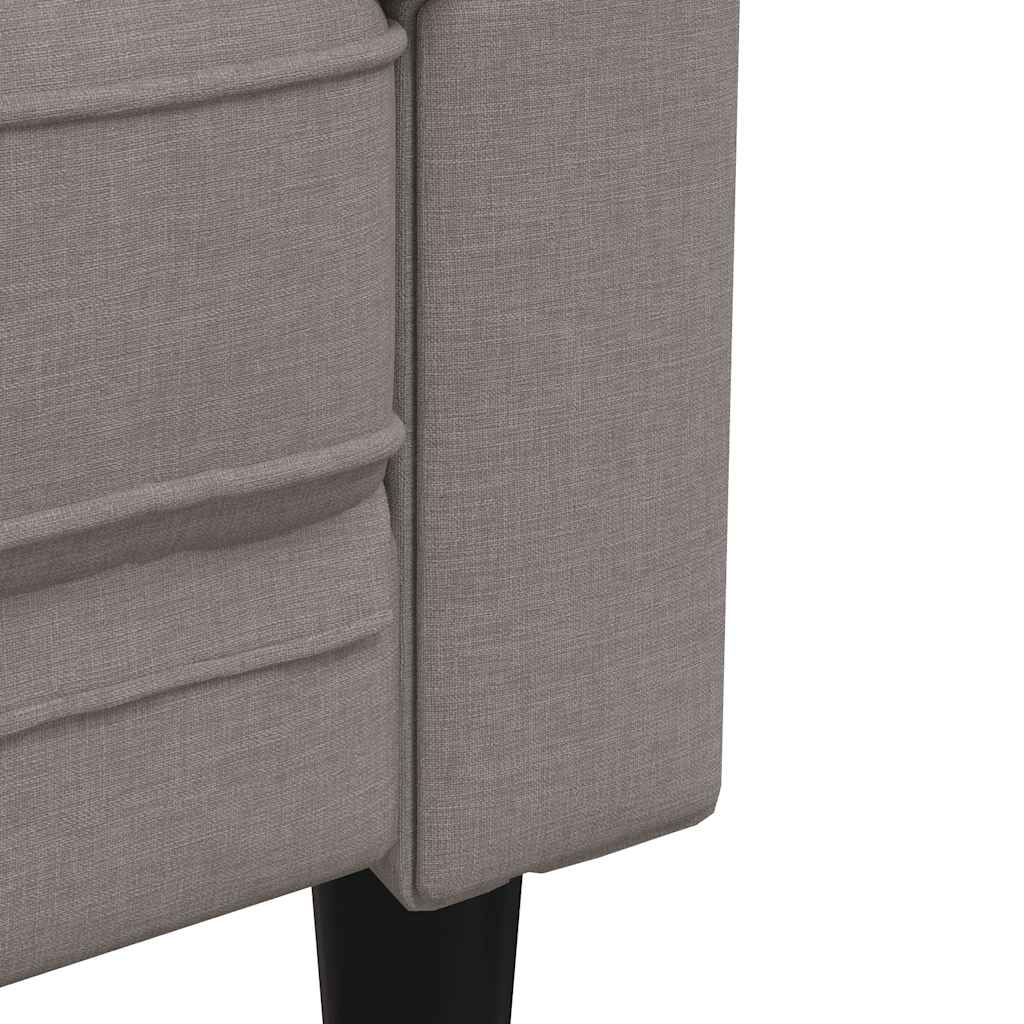 Canapé Chesterfield 3 places taupe tissu - XIOS