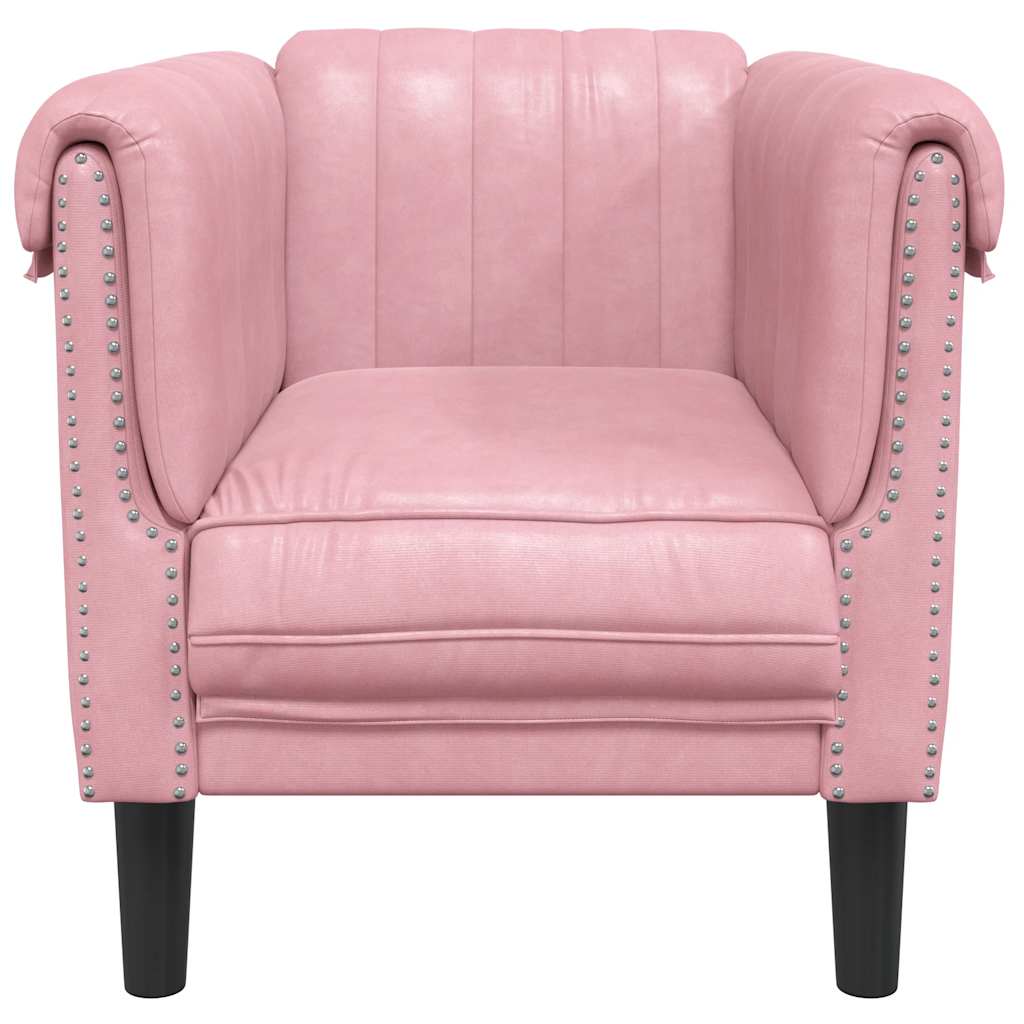 Fauteuil rose velours - XIOS