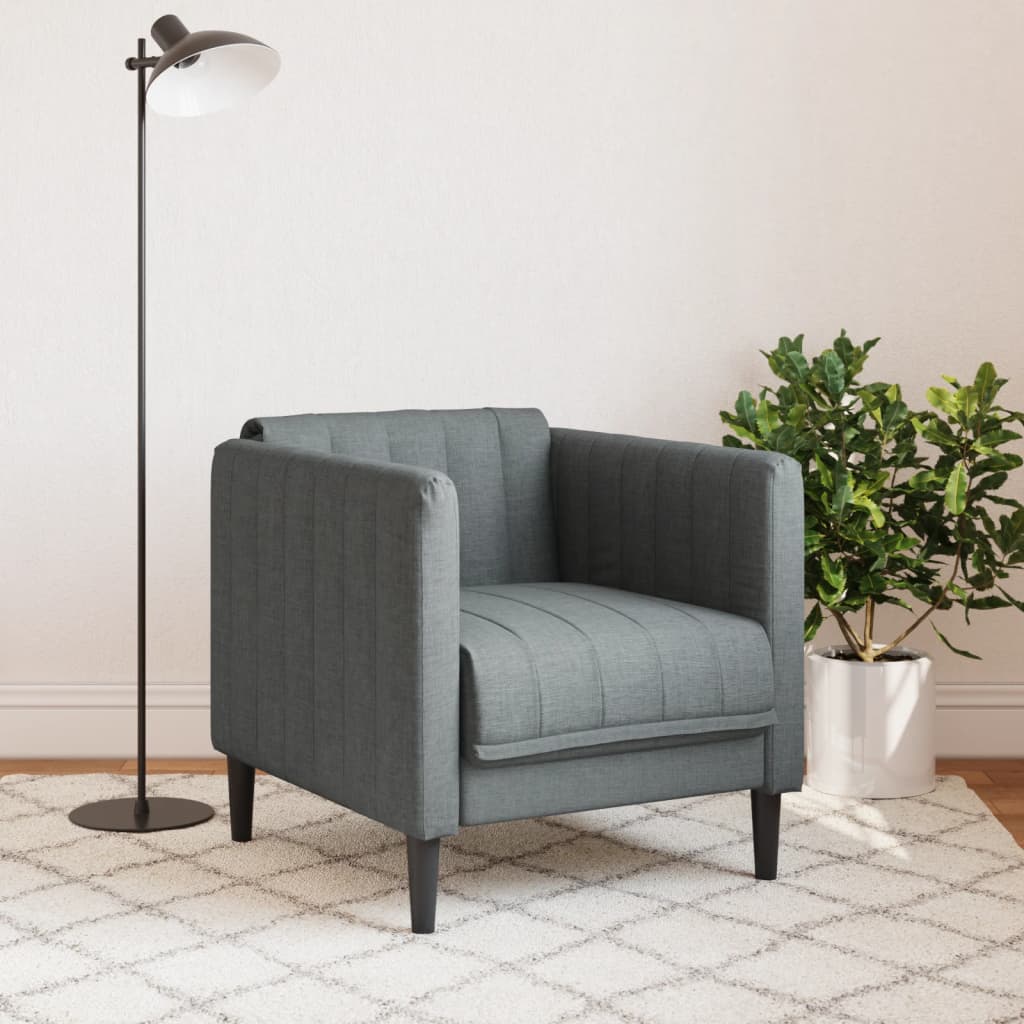 Fauteuil gris foncé tissu - XIOS