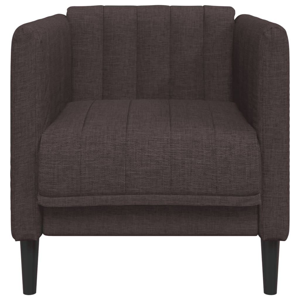 Fauteuil marron foncé tissu - XIOS