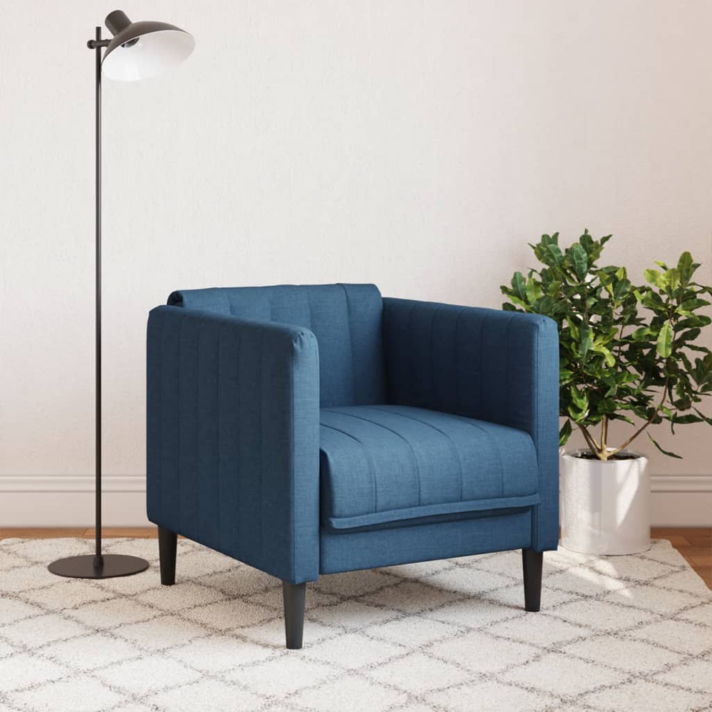 Fauteuil bleu tissu - XIOS