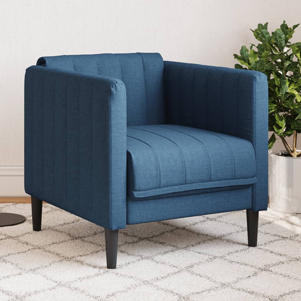 Fauteuil bleu tissu - XIOS