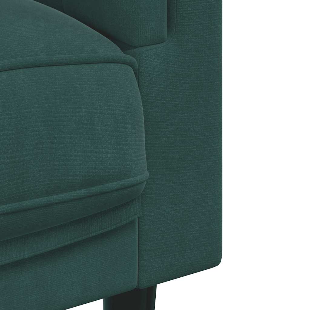 Fauteuil avec coussin vert foncé velours - XIOS