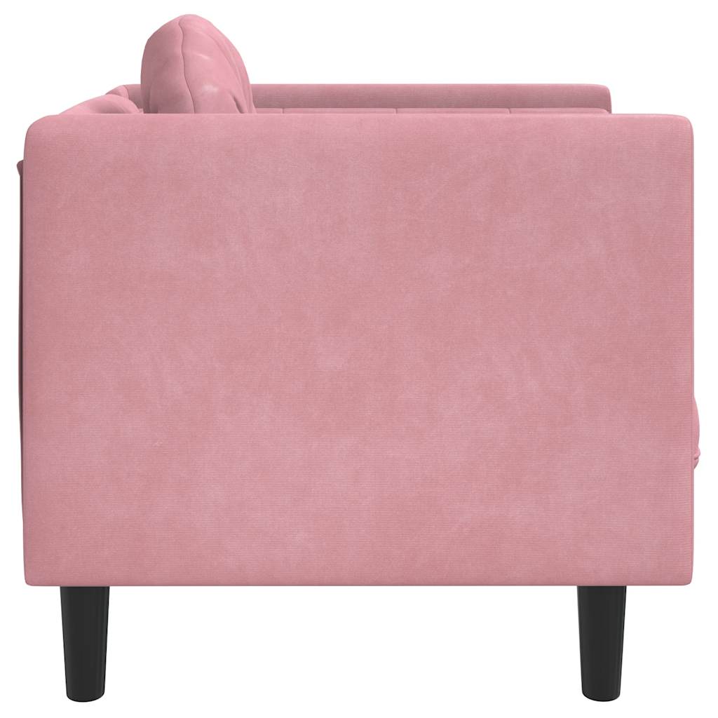 Fauteuil avec coussin rose velours - XIOS