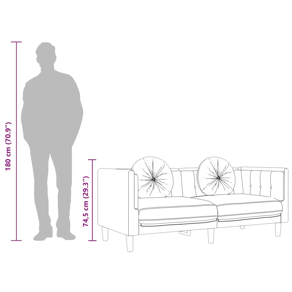 Canapé avec coussins 2 places rouge bordeaux velours - XIOS