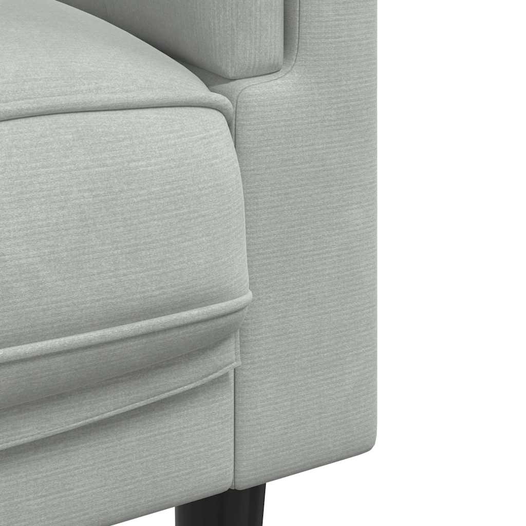 Canapé avec coussins 3 places gris clair velours - XIOS