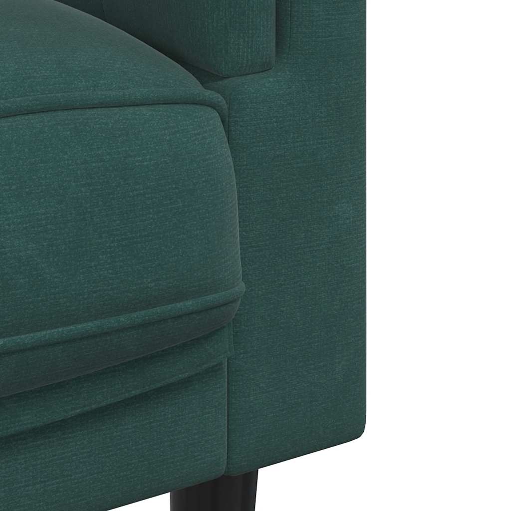 Canapé avec coussins 3 places vert foncé velours - XIOS