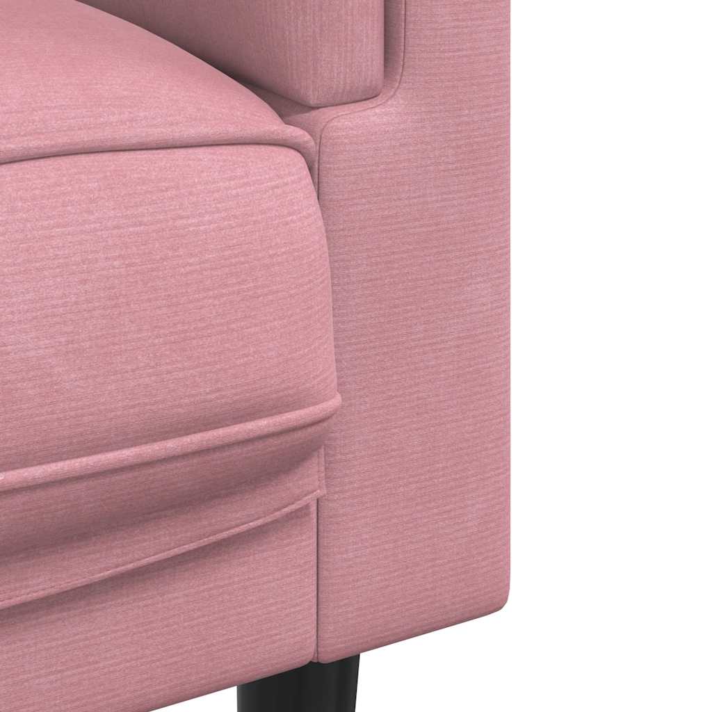 Canapé avec coussins 3 places rose velours - XIOS
