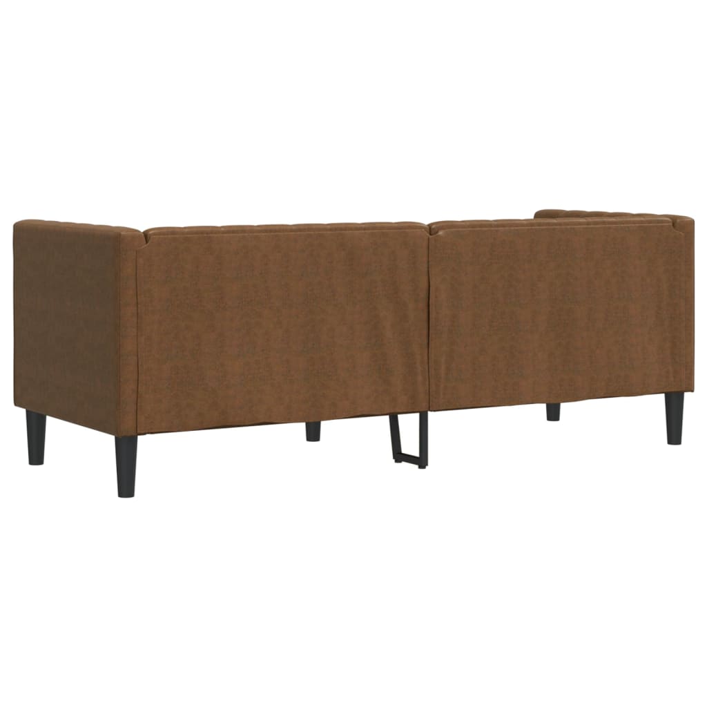 Canapé Chesterfield avec traversins 3 places similicuir daim - XIOS