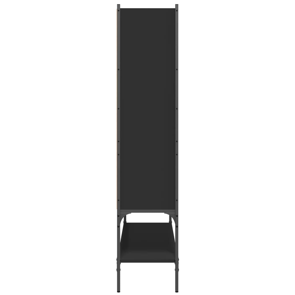 Bibliothèque noir 102x30x141,5 cm bois d'ingénierie - XIOS