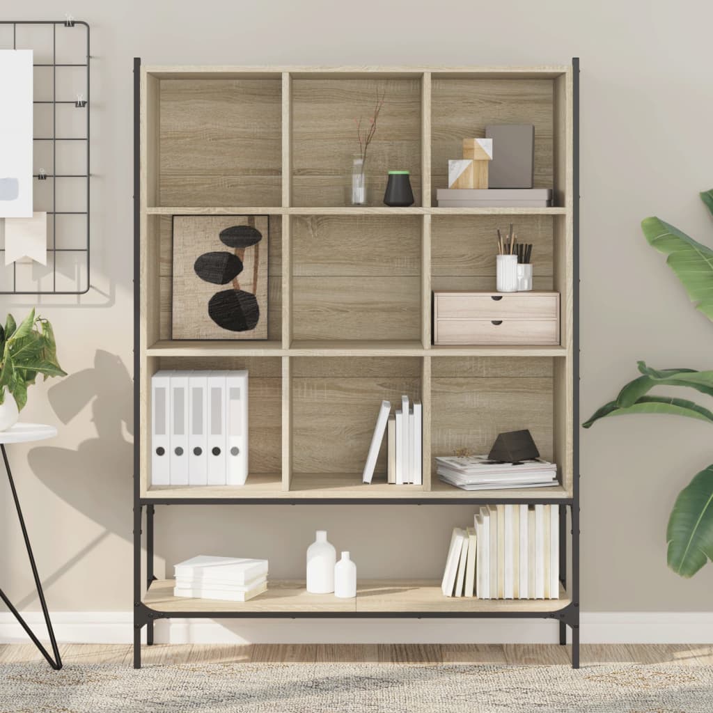 Bibliothèque chêne sonoma 102x30x141,5 cm bois d'ingénierie - XIOS