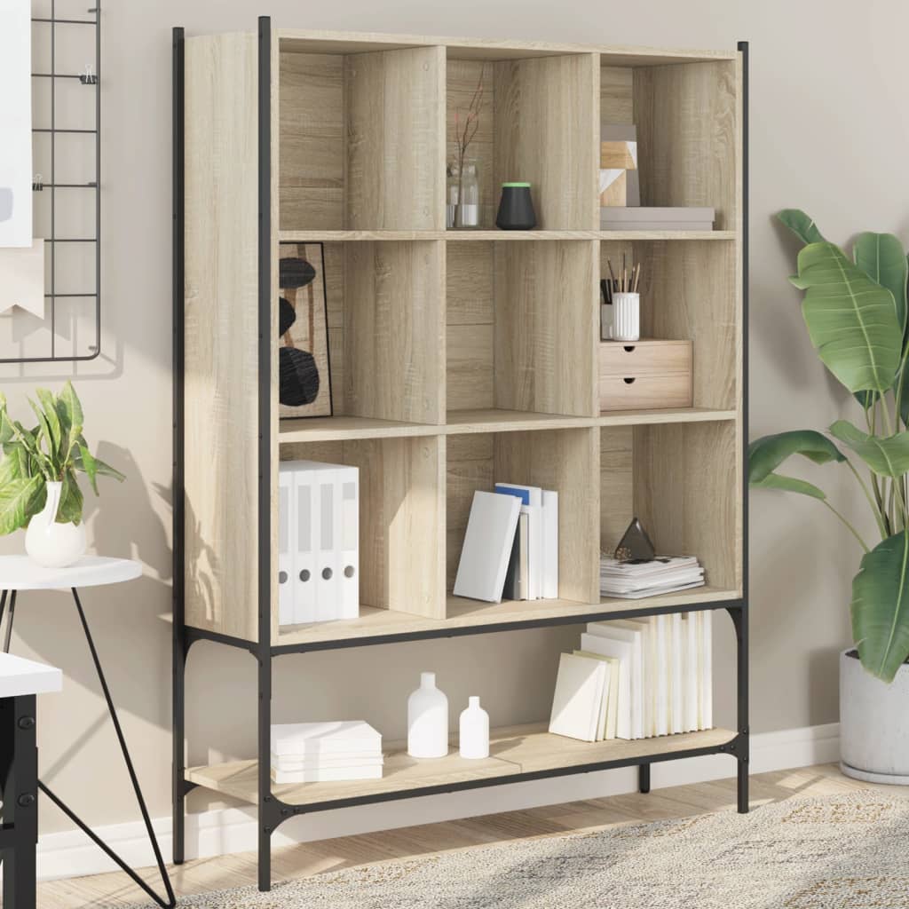 Bibliothèque chêne sonoma 102x30x141,5 cm bois d'ingénierie - XIOS