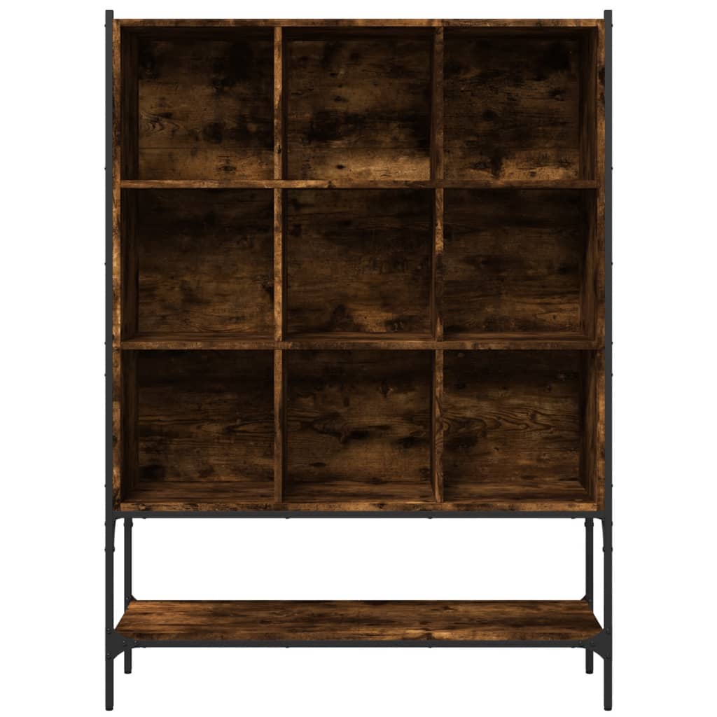 Bibliothèque chêne fumé 102x30x141,5 cm bois d'ingénierie - XIOS