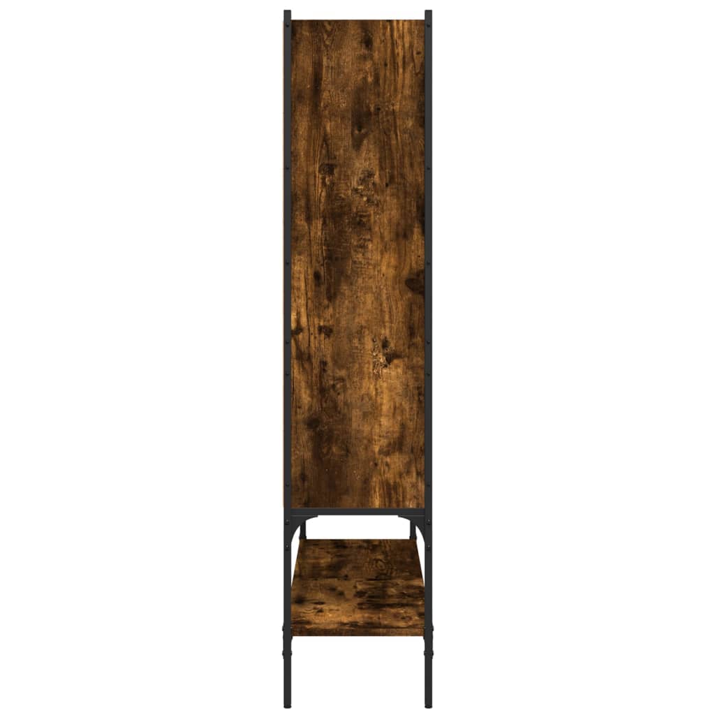 Bibliothèque chêne fumé 102x30x141,5 cm bois d'ingénierie - XIOS