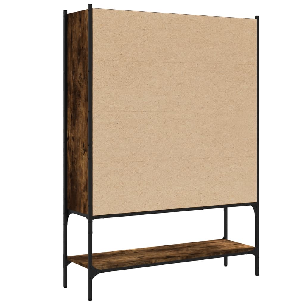 Bibliothèque chêne fumé 102x30x141,5 cm bois d'ingénierie - XIOS