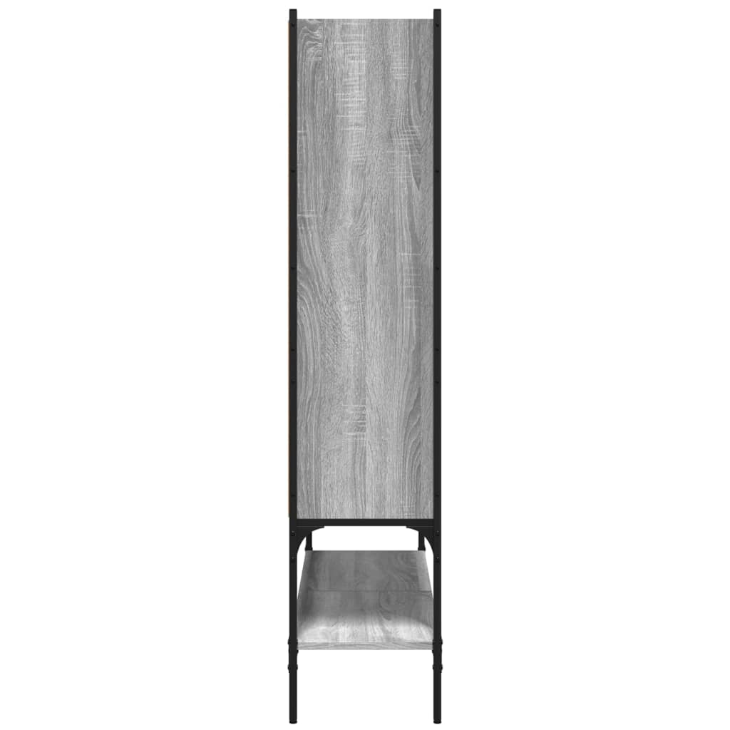 Bibliothèque sonoma gris 102x30x141,5 cm bois d'ingénierie - XIOS