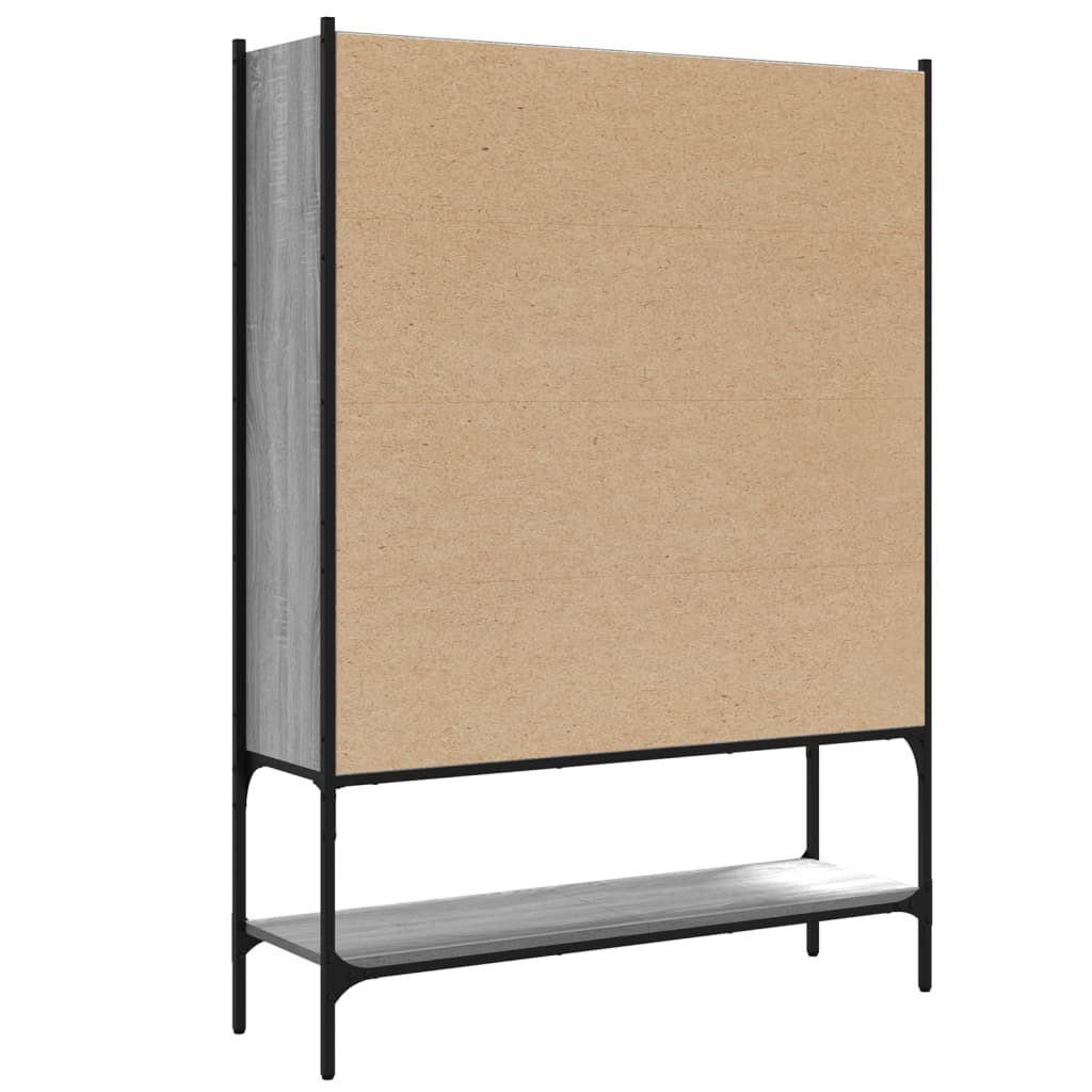 Bibliothèque sonoma gris 102x30x141,5 cm bois d'ingénierie - XIOS