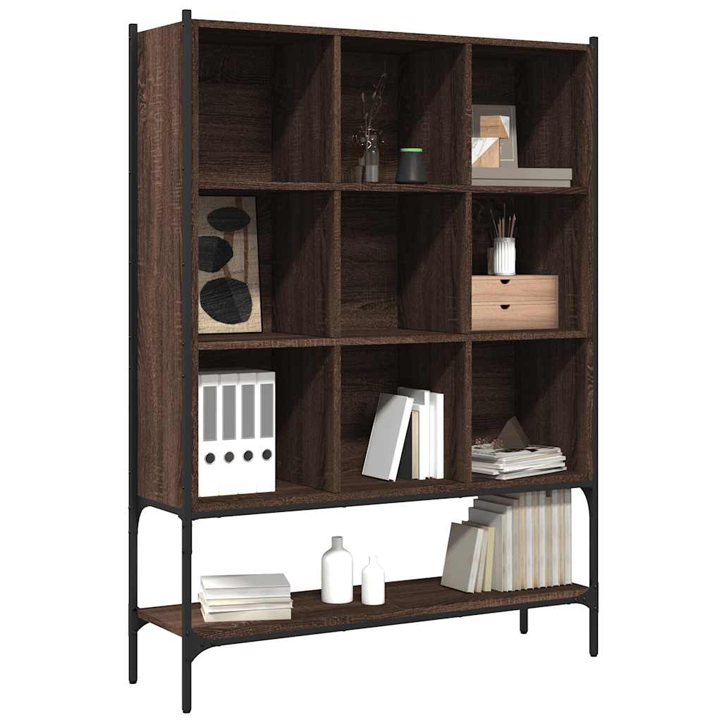 Bibliothèque chêne marron 102x30x141,5 cm bois d'ingénierie - XIOS